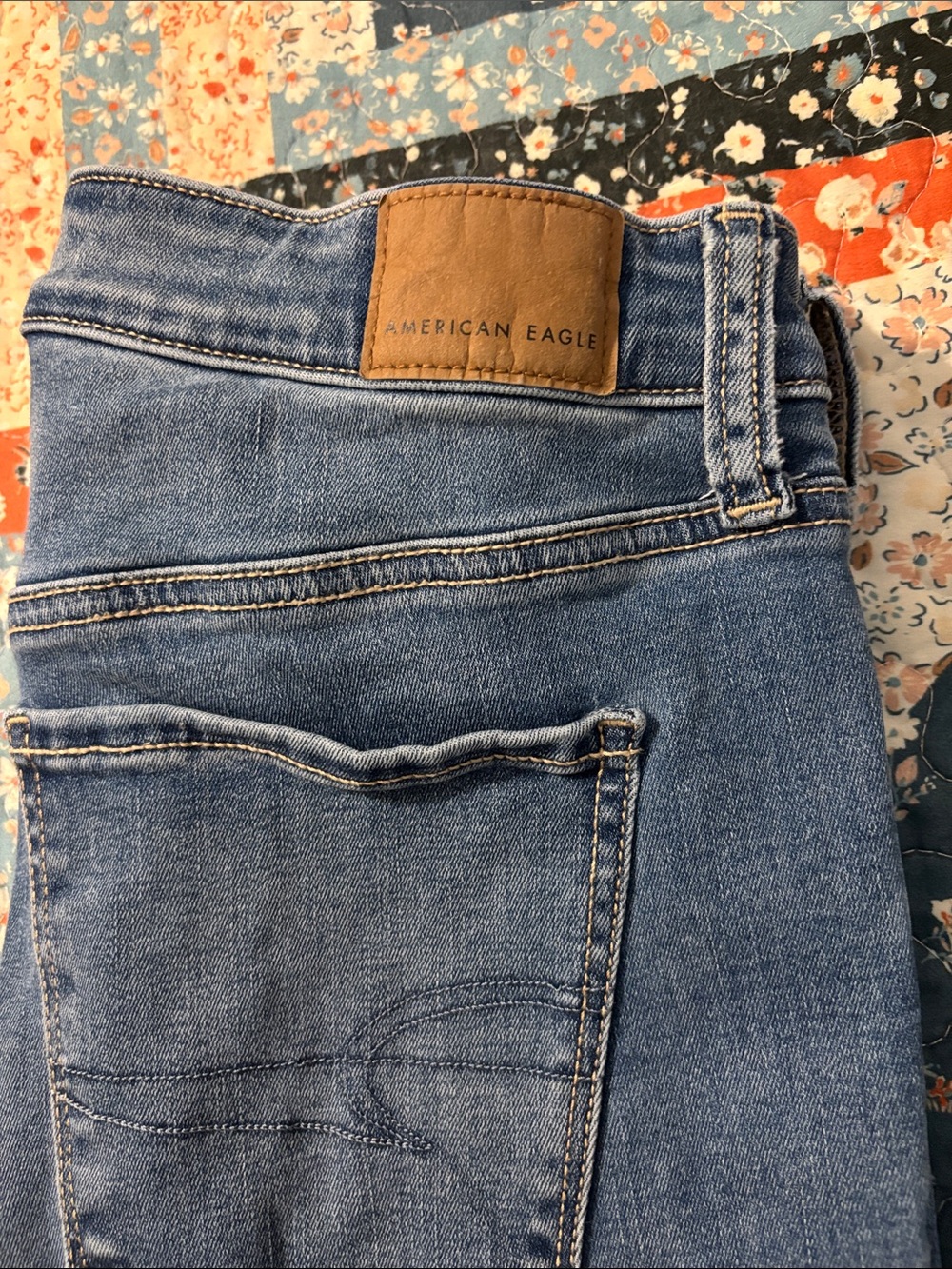 American Eagle Outfitters Men's Light Blue Slim Straight Jeans